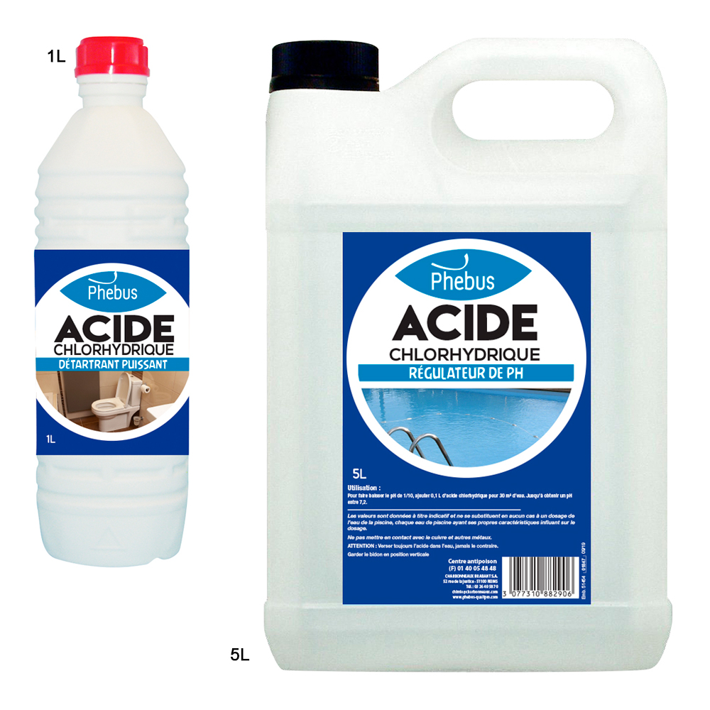 PHEBUS - Acide chlorhydrique 23% 5 litres Réf. 0000848290