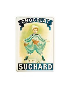 Petite Plaque en Métal "Pierrot des Chocolats Suchard"