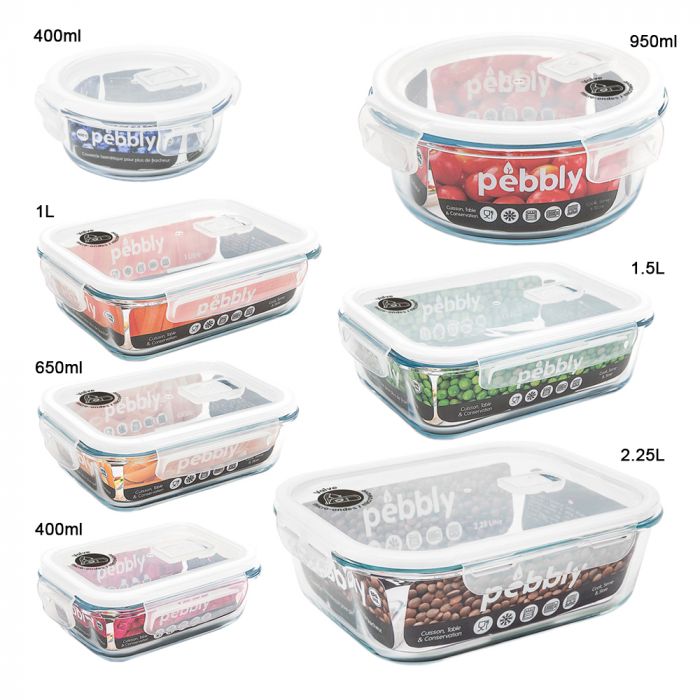 Boîtes de conservation alimentaire en verre compatible four / micro-ondes, Conservation