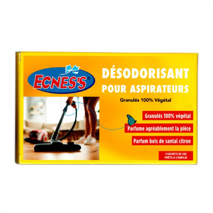 ECNESS Désodorisant aspirateur anti-acariens x 4 sachets