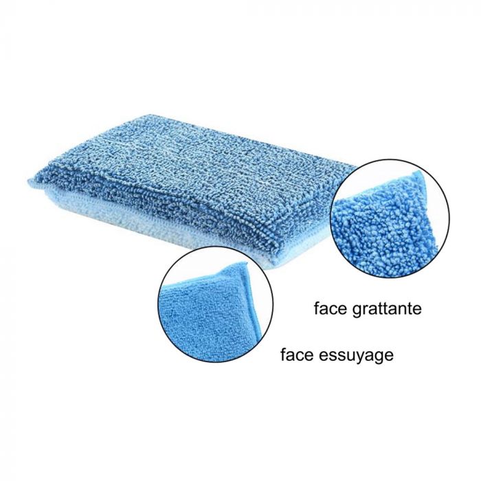 Eponge microfibre bleue - Lot de 3 x 2 U