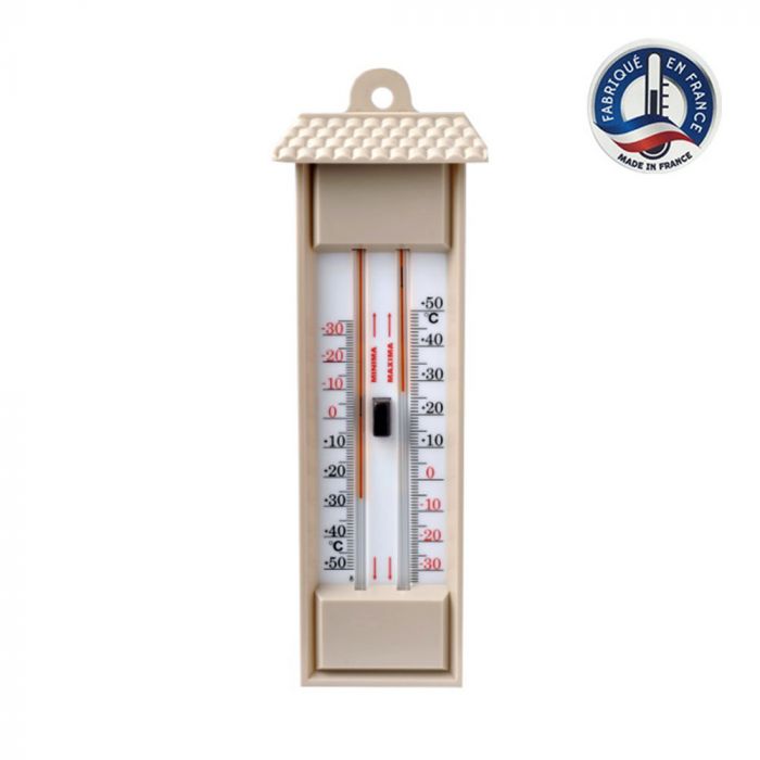 Thermomètre Mini/maxi Blister - 30 °C À + 50 °C, Plast.beige, thermomètre  de fenêtre, thermomètre mini/maxi sur AllSciences
