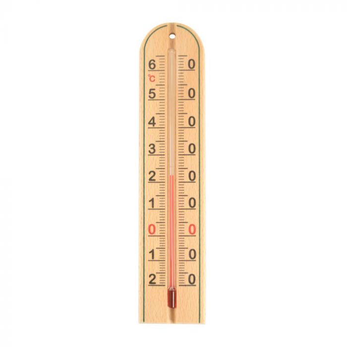 Thermomètre bois intérieur/extérieur 27cm Luxe