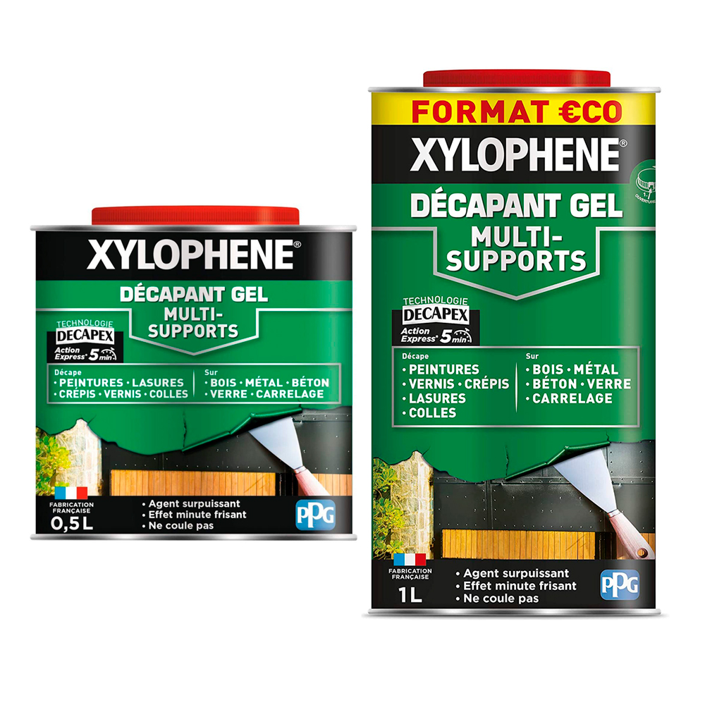 XYLOPHENE - Xylophene Gel Décapant Bois - 0,5L, 1L - Le traitement